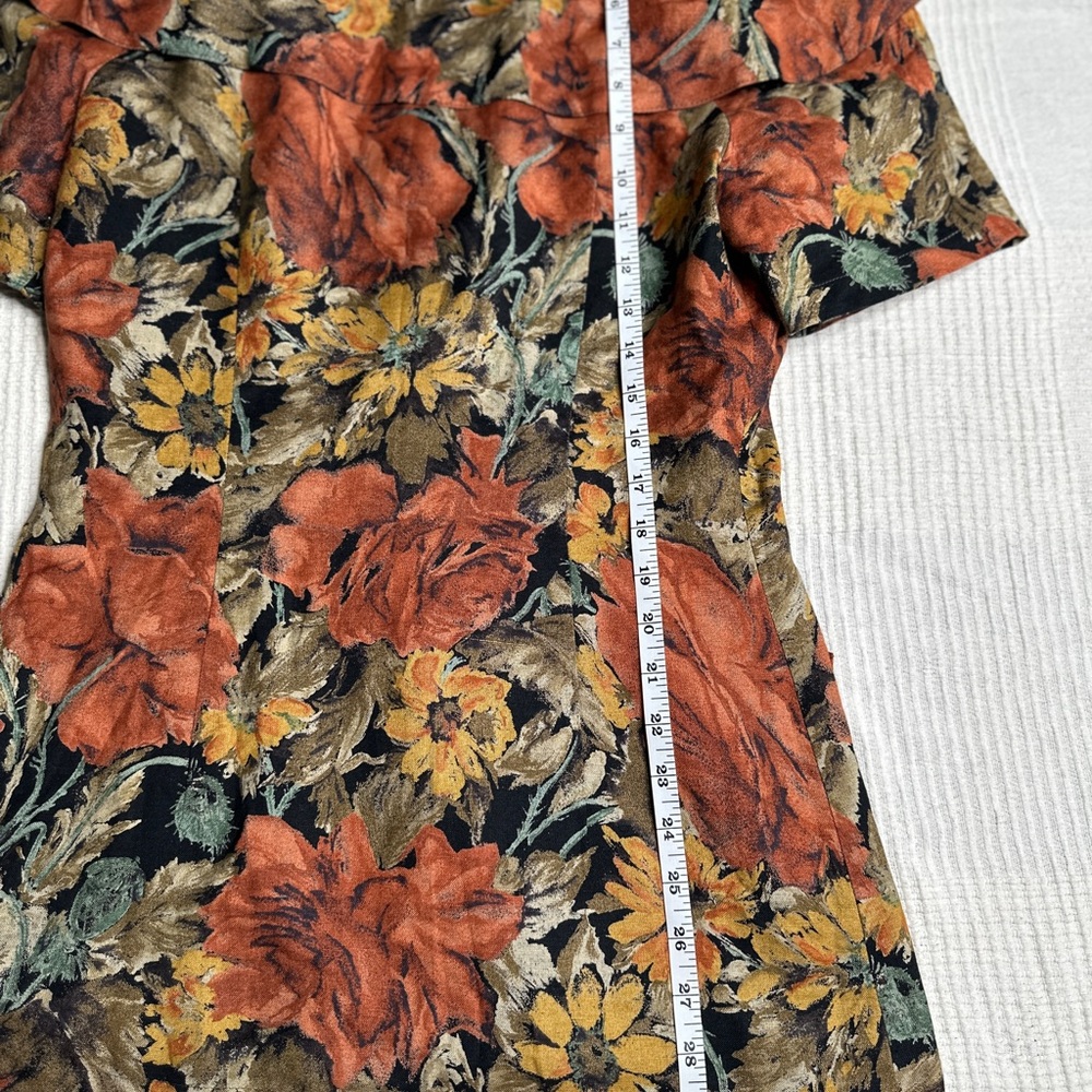 Vintage Floral Button-Up Women's blouse made in Italy - Picture 7 of 9